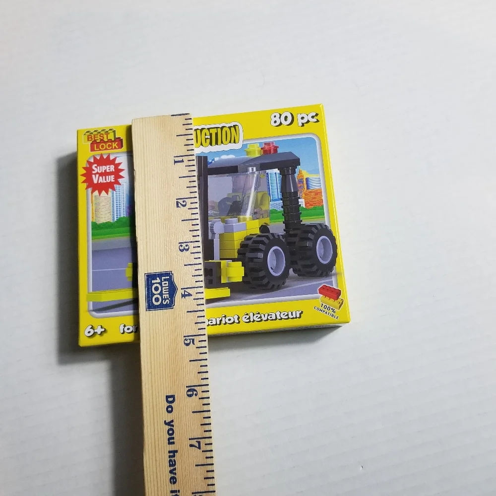 NEW IN BOX BEST LOCK LEGO COMPATIBLE CONSTRUCTION FORK LIFTER